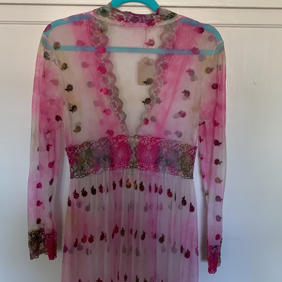 Maxi ice tie dyed lace robe duster - Picture 10 of 13